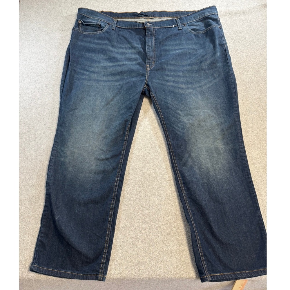 Levi's 541 Athletic Taper Jeans Men 52x30 Blue Excellent Dark Wash Denim